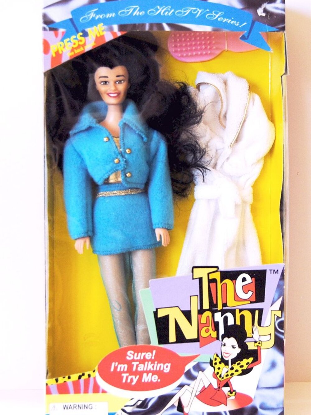 1995 The Nanny Fran Drescher Talking Doll Blue TESTED WORKING Street Players New